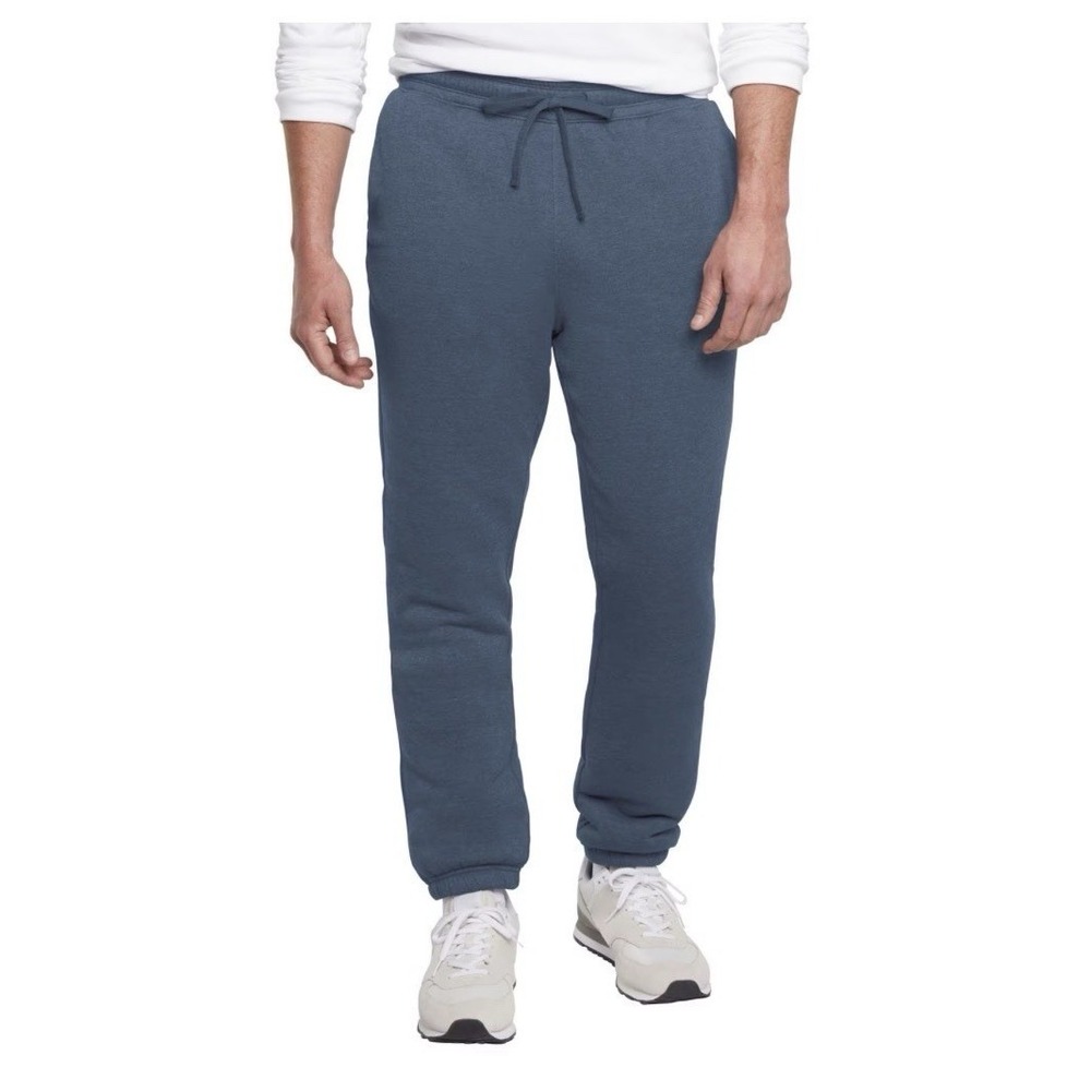 Jogging Pants Eddie Bauer‎ Blue Fleece Faux Shearling Lined Jogger Size XXL Mens